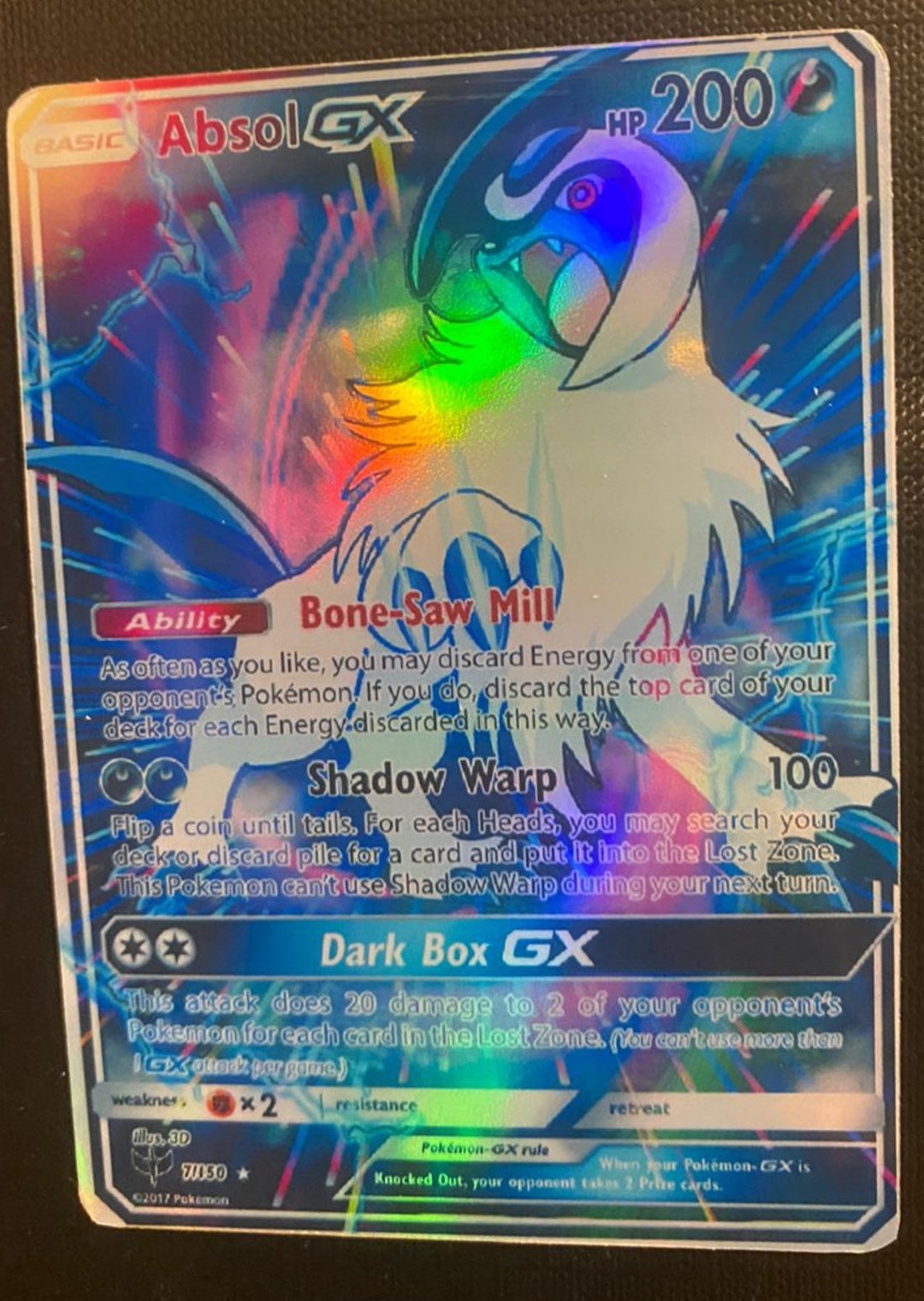 アブソル gx ex vmax v ポケモンカードオリカホログラフィック アブソル gx ex vmax v ポケモンカードオリカホログラフィック