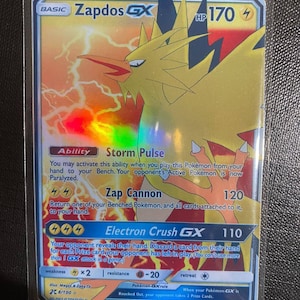 Zapdos gx Charizard gx ex vmax v Pokémon card Orica holographic Pikachu Pokemon celestial lights custom made