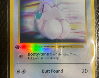 Thicc Jigglypuff Charizard gx ex vmax v Pokémon card Orica holographic Pikachu Pokemon celestial lights custom made