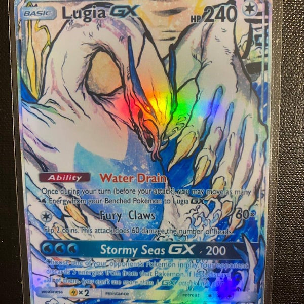 Shadow Lugia gx charizard gx ex vmax v Pokémon card Orica holographic Pikachu Pokemon celestial lights custom made