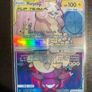 Morpeko gx flip team Charizard gx ex vmax v Carte Pokémon Orica holographique Pikachu Pokemon lumières célestes sur mesure