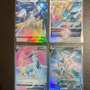 Giratina V Pokemon Metal Cards DIY 10000 Point Arceus Vmax Lugia Charizard  Rayquaza English Golden Game Collection Card Kid Toys