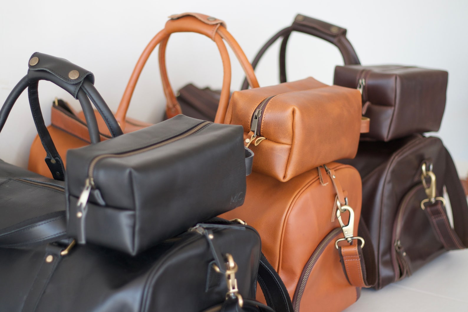 Personalized Duffle Bag Dopp Kit Bag Luggage Tag Combo Gift, Best Groomsmen Gift, Christmas Gift