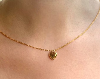 Collana Cuore Oro e Argento • Ciondolo Cuore •  Girocollo Cuore • Collana Impilabile • Regali per lui  • Regali per lei