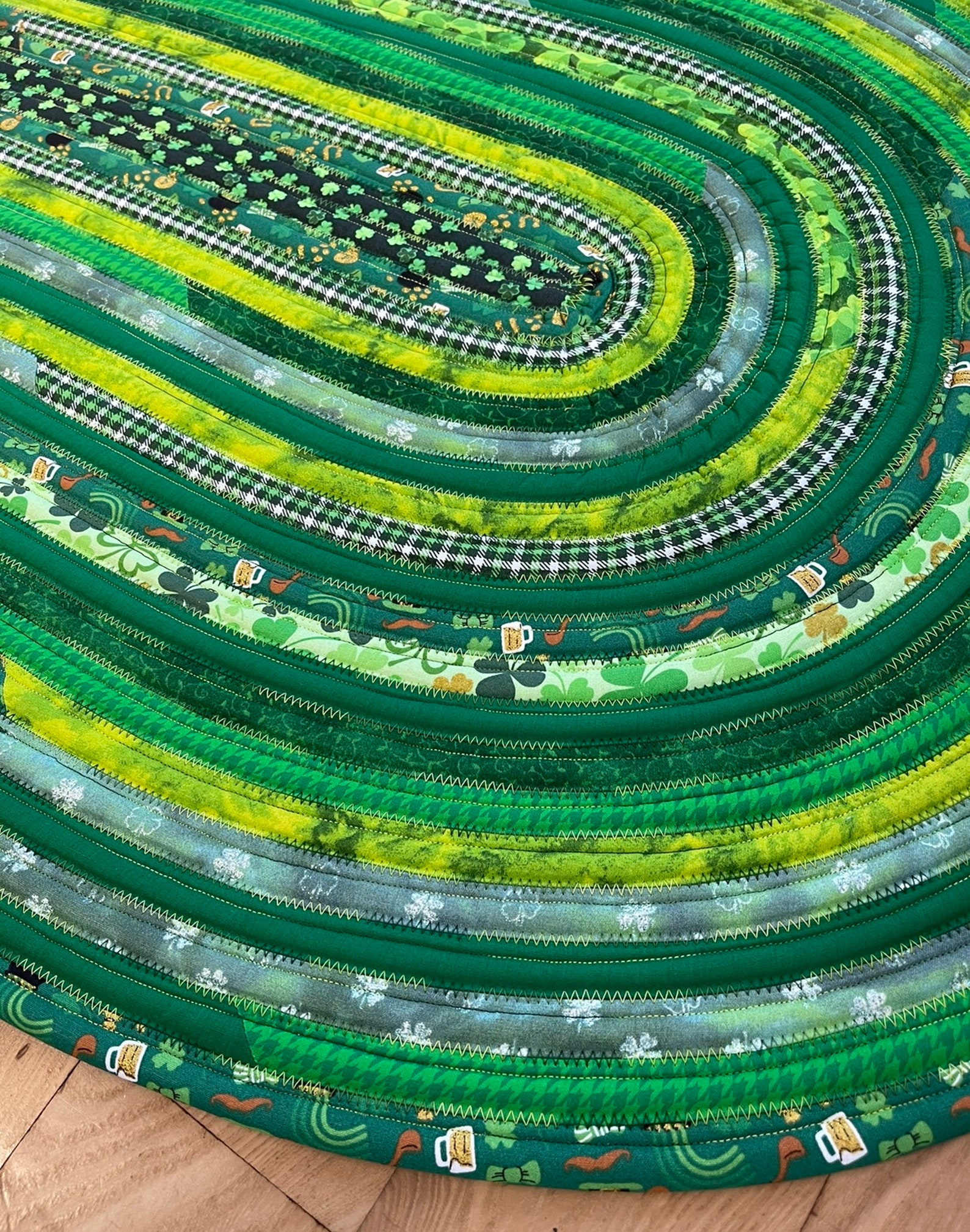 St. Patty's Day 1 - Oval Jelly Roll Rug - 44.5 Inches Long - House Rug ...