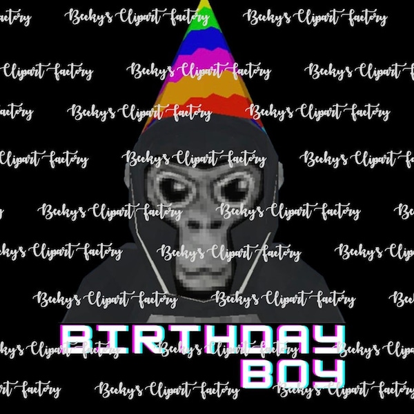 Gorilla Tag Birthday Boy png image – clipart printable downloadable png