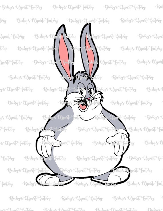 Big Chungus Bugs Bunny Clip Art Looney Tunes | Etsy