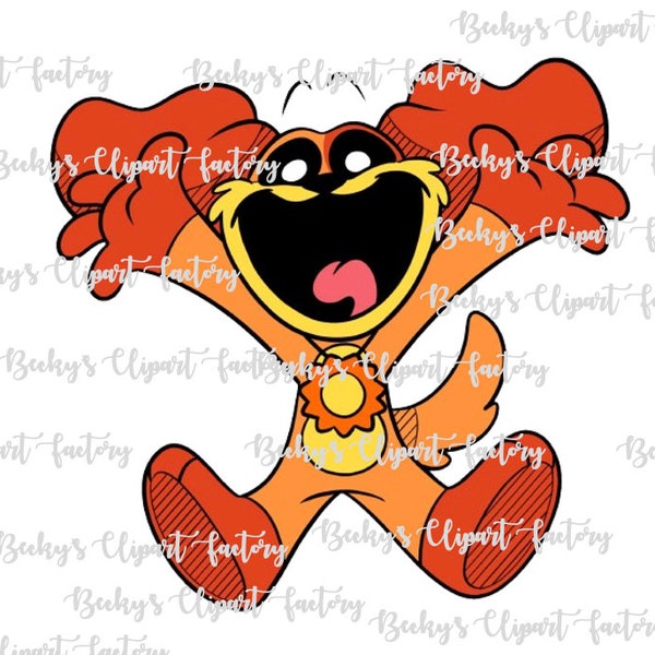 Dogday Orange Smiling Critters 1 clipart png image – printable downloadable png