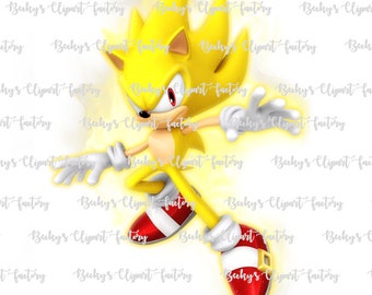 Super Sonic 1 Sonic the Hedgehog Clipart Image Png for - Etsy