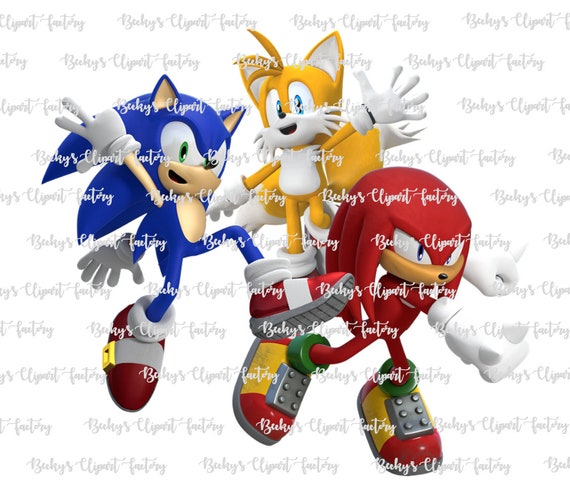 Sonic the Hedgehog Png Digital File Clipart Knuckles Tails 