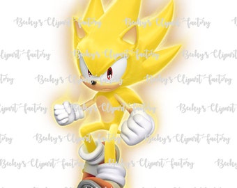 Super Sonic 3, Sonic the hedgehog, clipart image, png for printer