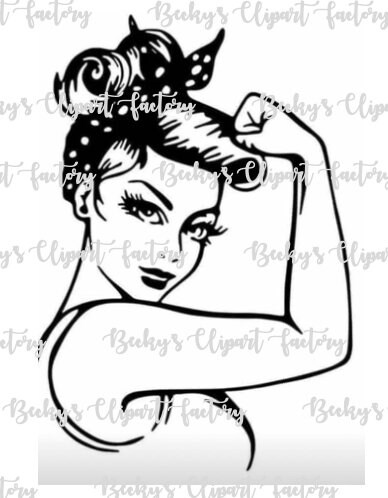 Rosie the Riveter Png Clipart Downloadable Printable Png - Etsy