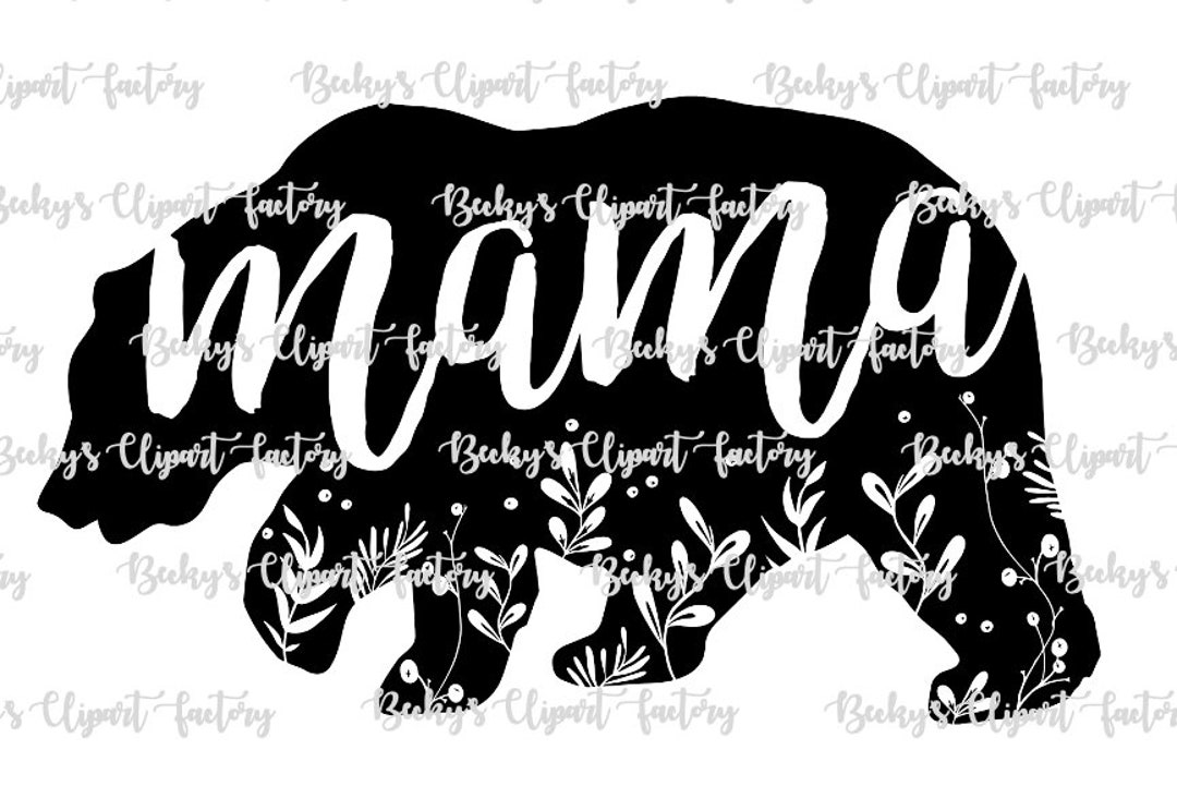 Mama Bear PNG Downloadable Clipart - Etsy