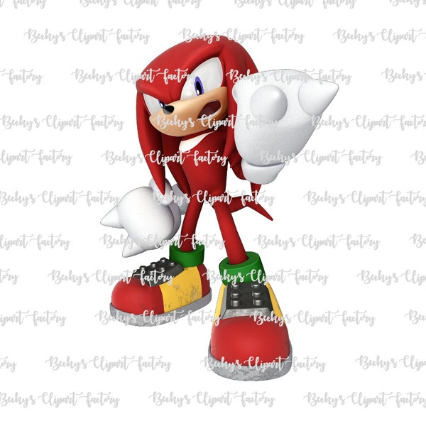 Knuckles, Sonic the hedgehog, clipart image, png for printer