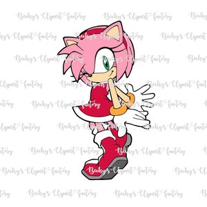 Amy Rose Svg, Amy Rose The Hedgehog Svg, Sonic Svg, Cartoon Svg, Dxf, Png,  Jpeg, Pdf Digital file