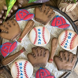 Baseball themed Cookies, Baseball Party, Sports Sugar cookies