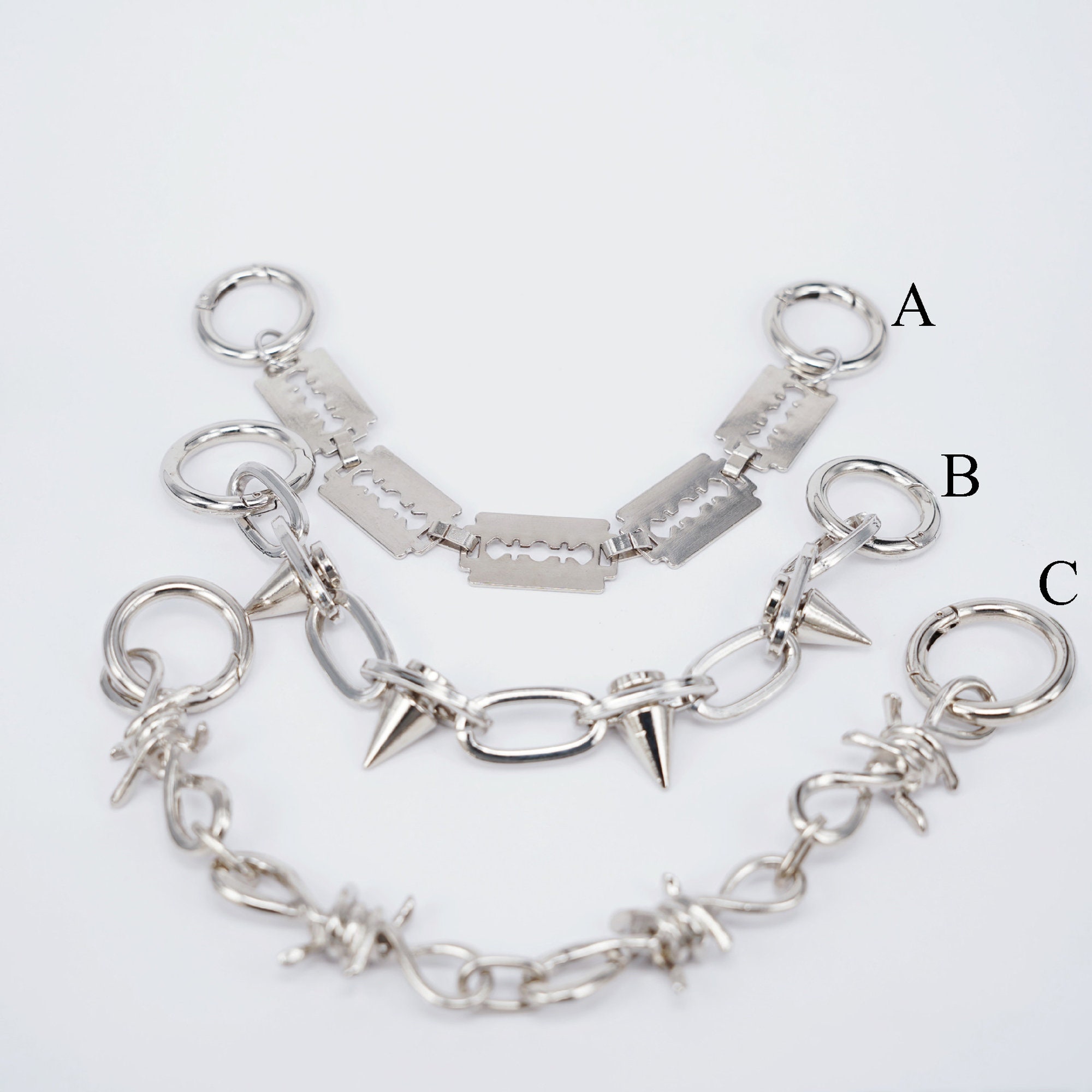 2pcs Gothic Style Shoe Chains Silver Metal Chain Shoe Charms Etsy