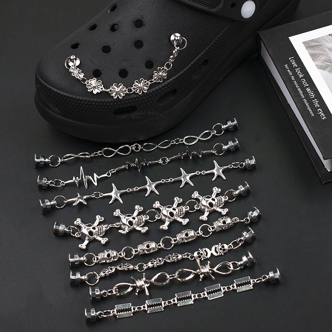 2pcs Gothic Style Shoe Chains Unique Skeleton Shoe Chains Etsy