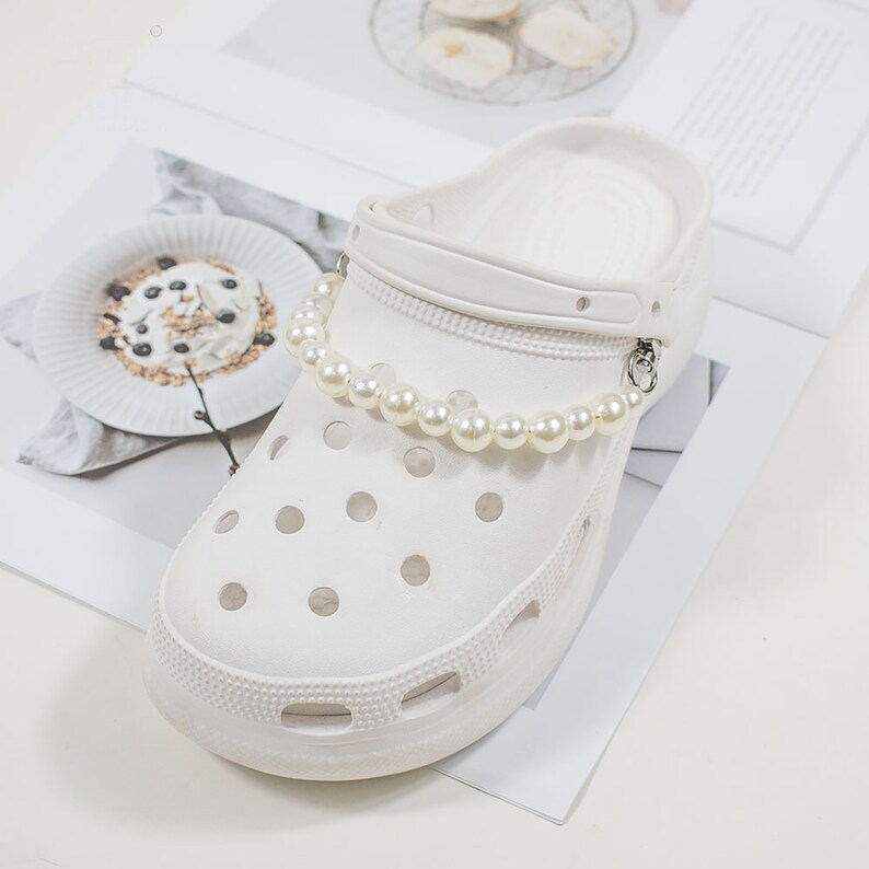 2pcs White Pearl Shoe Chains DIY Shoe Decor Shoe Chains Etsy