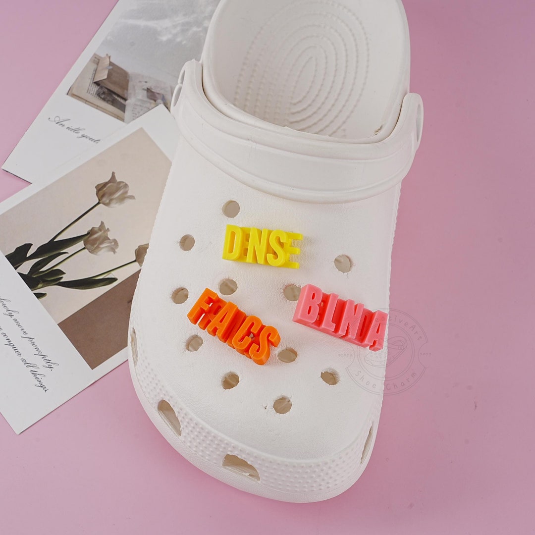 Custom 3D Printed Name Shoe Charm, Personalized Colorful Name Shoe ...