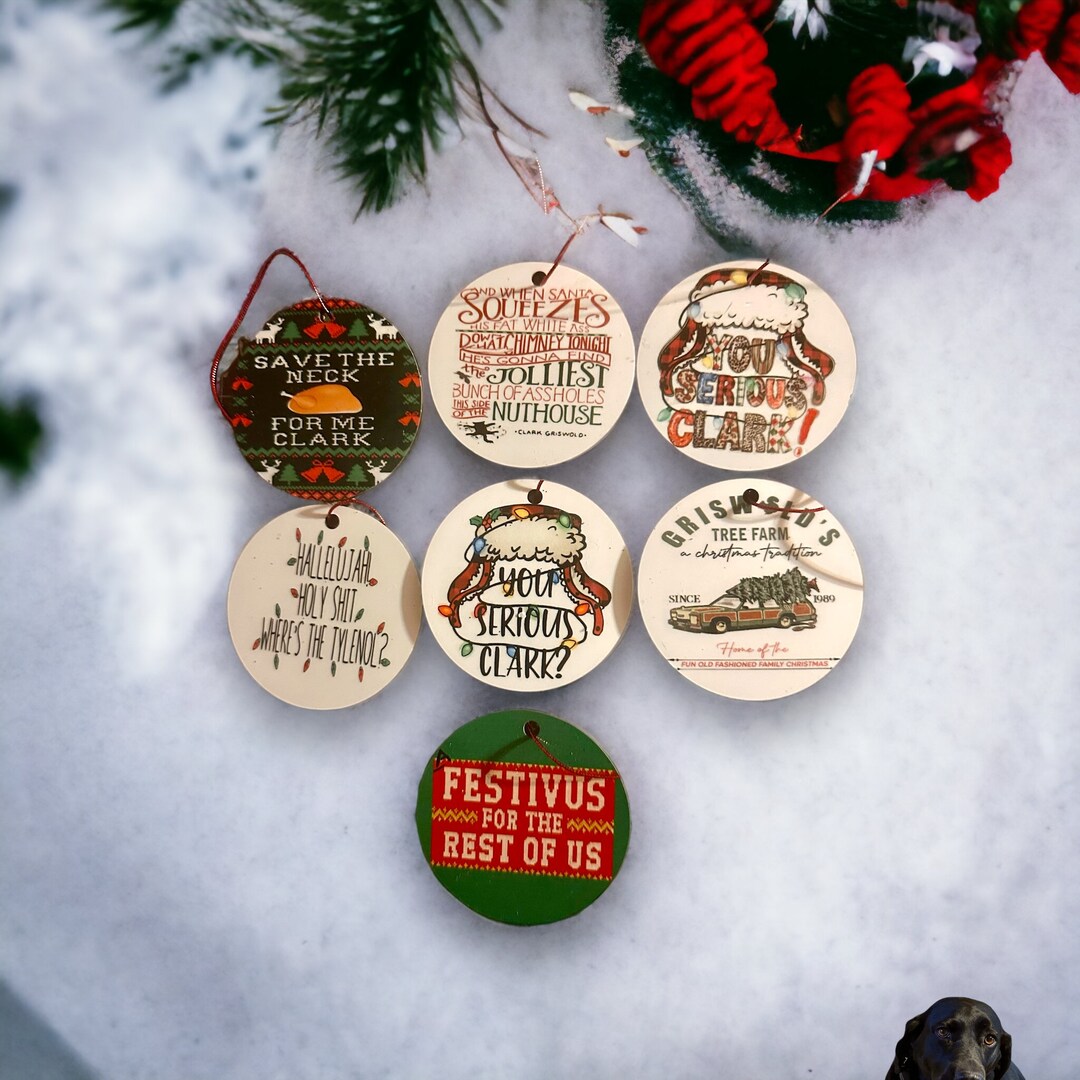 Funny Christmas Vacation Ornaments, Christmas Vacation Decor, Clark Griswold, Cousin Eddie