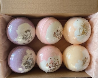 Bath bombs gift set | Easter | handmade flower petal vegan natural bath |birthday gift for her |gift for mum | Wedding gift | Relax Spa