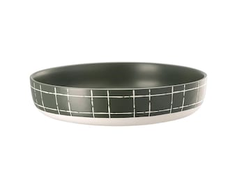 Thomas FUN Checkered Dark Bowl | 28 cm | Thomas by Rosenthal | Porcelain | Checkered Design | Serving Bowl