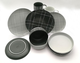 Thomas FUN Checkered 20-piece dinnerware set | New & unused | Original box | Thomas by Rosenthal | Checkered tableware