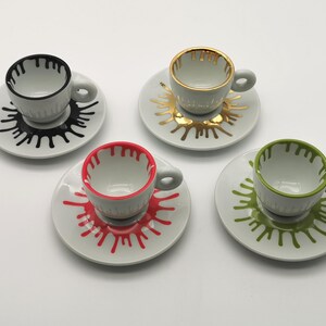 Tazzine da caffè espresso Illy Art Collection 2021 Ai Weiwei | Set completo di 4 nella confezione originale | Articolo da collezione
