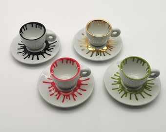 Illy Art Collection 2021 Ai Weiwei Espresso Cups | Complete Set of 4 in Original Packaging | Includes Booklet | Collector's Item