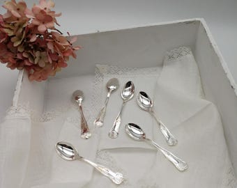 Silver-plated coffee spoons | Set of 6 | Vintage silver spoons | Teaspoon | Classic cutlery | Elegant dining