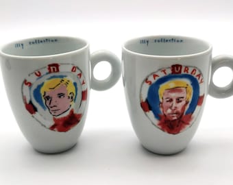 Illy Art Collection 2005 Julian Schnabel 2 Mugs | Collector's Item