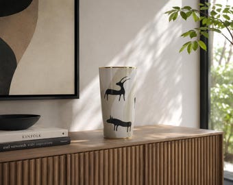 Rosenthal - Bulgari Vase “Pascolo Rupestre” | 28 cm | Original Packaging | Exclusive Design Object