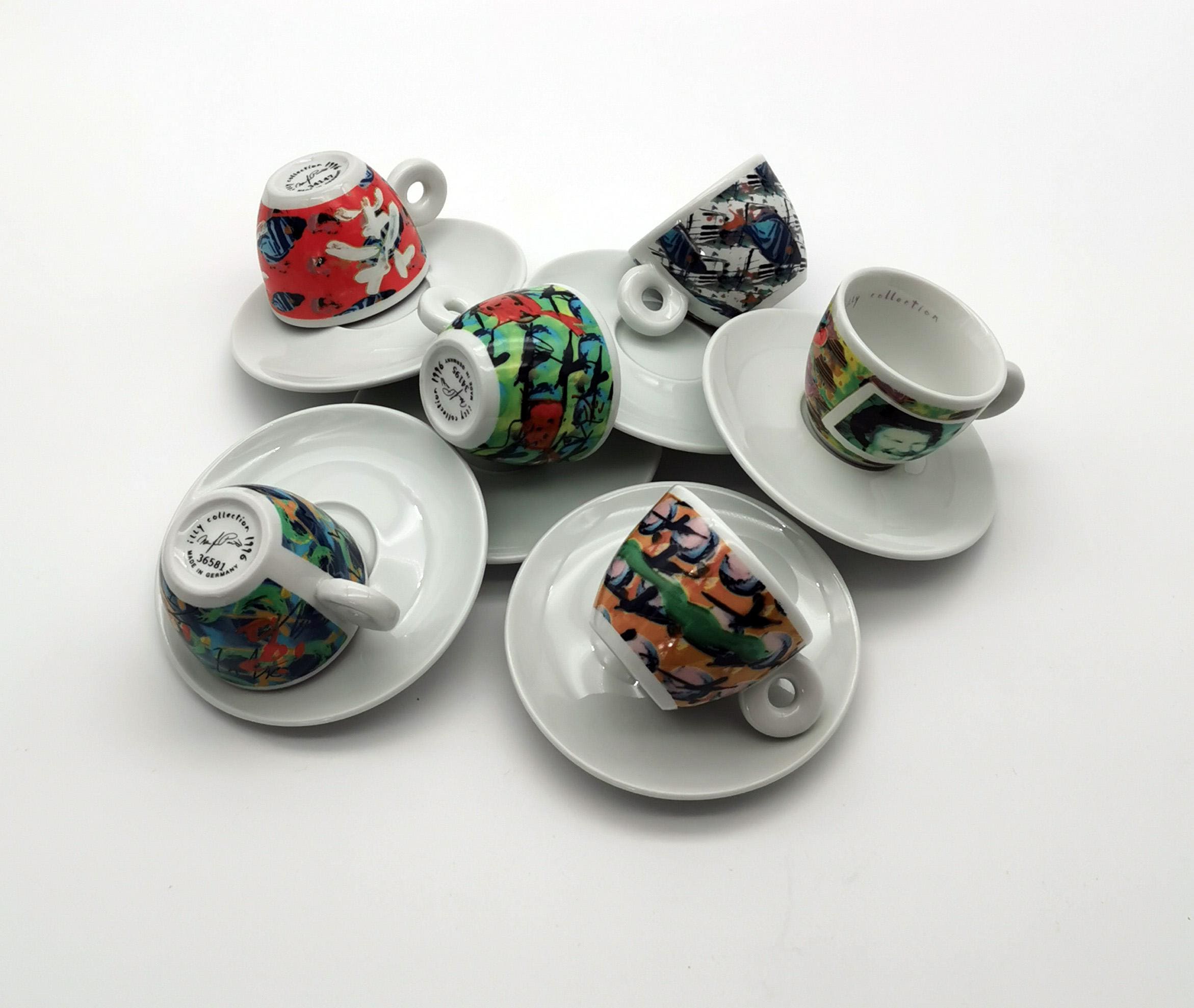 Illy Art Collection 1996 Nam June Paik Espresso Cups | Complete