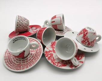 Illy Art Collection 2014 six different artist espresso cups | Complete set of 6 | Collector's item