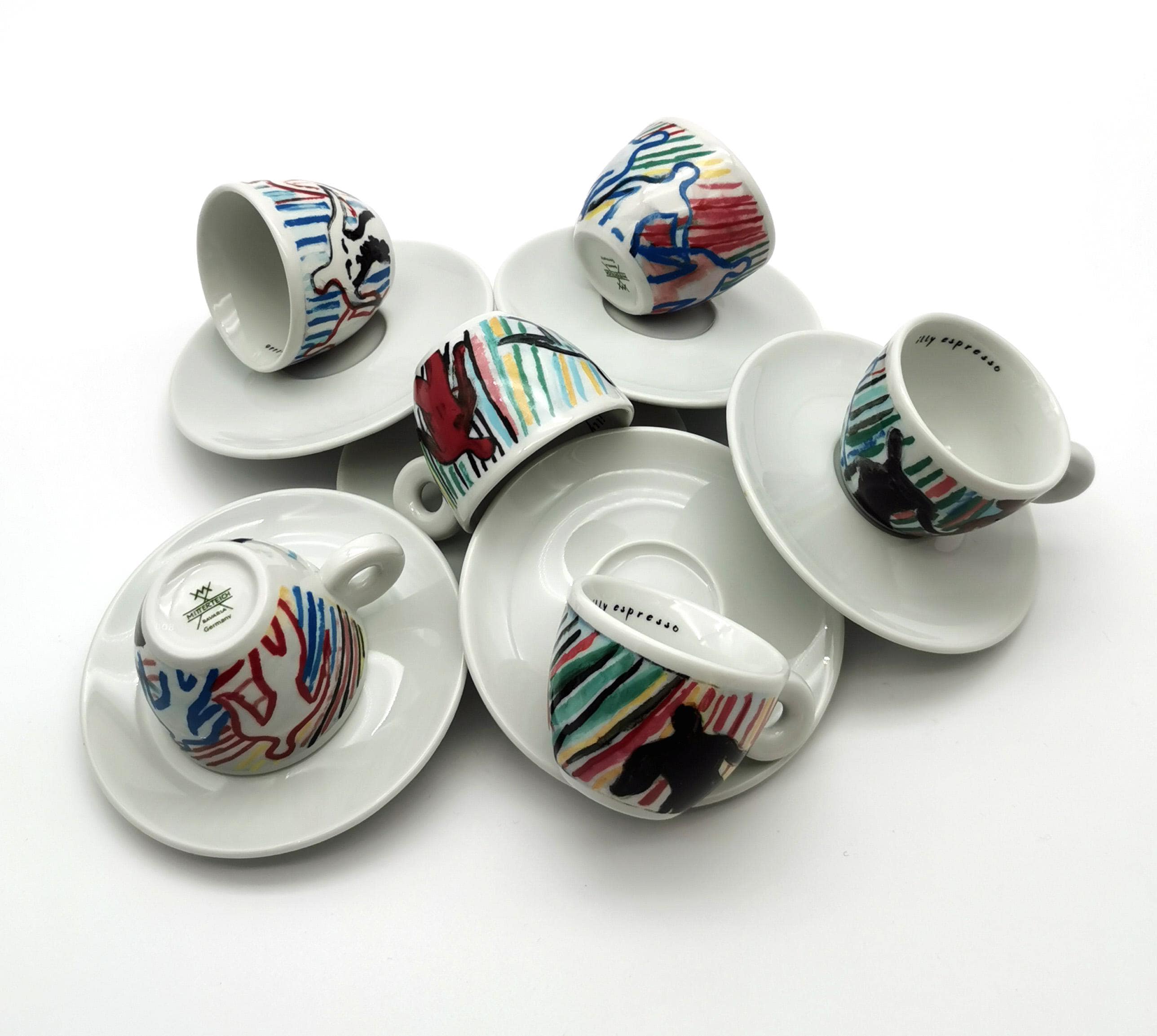 Illy Art Collection 1997 Sandro Chia Espresso Cups | Complete Set 