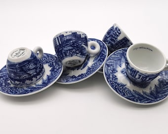 Illy Art Collection 2005 Rufus Willis Espresso Cups | Complete Set of 4 | Collector's Item