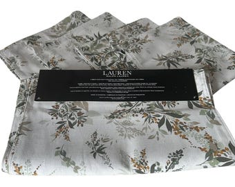 Ralph Lauren table runner with 4 napkins | New & unused | 100% cotton | Floral | 182 × 38 cm | Designer table linen