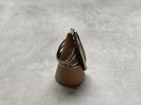 Silver statement ring - image 3
