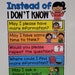 Instead of I Don't Know Anchor Chart [hard Good] - Option 1 - Etsy