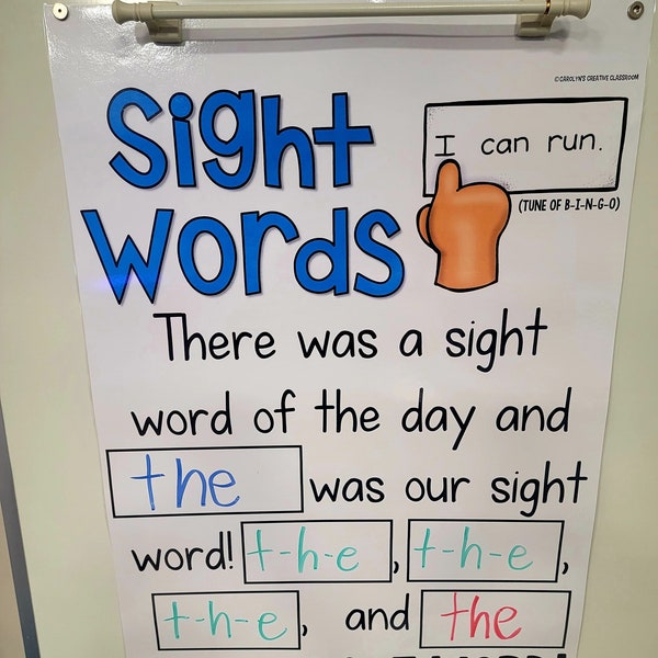 Sight Word Chant Anchor Chart [Hard Good]