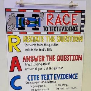 RACE to Text Evidence Anchor Chart [Hard Good]