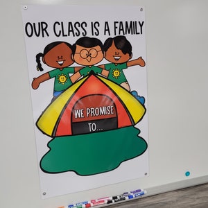 Class Rules and Expectations: We Are a Family Anchor Chart [hard Good ...