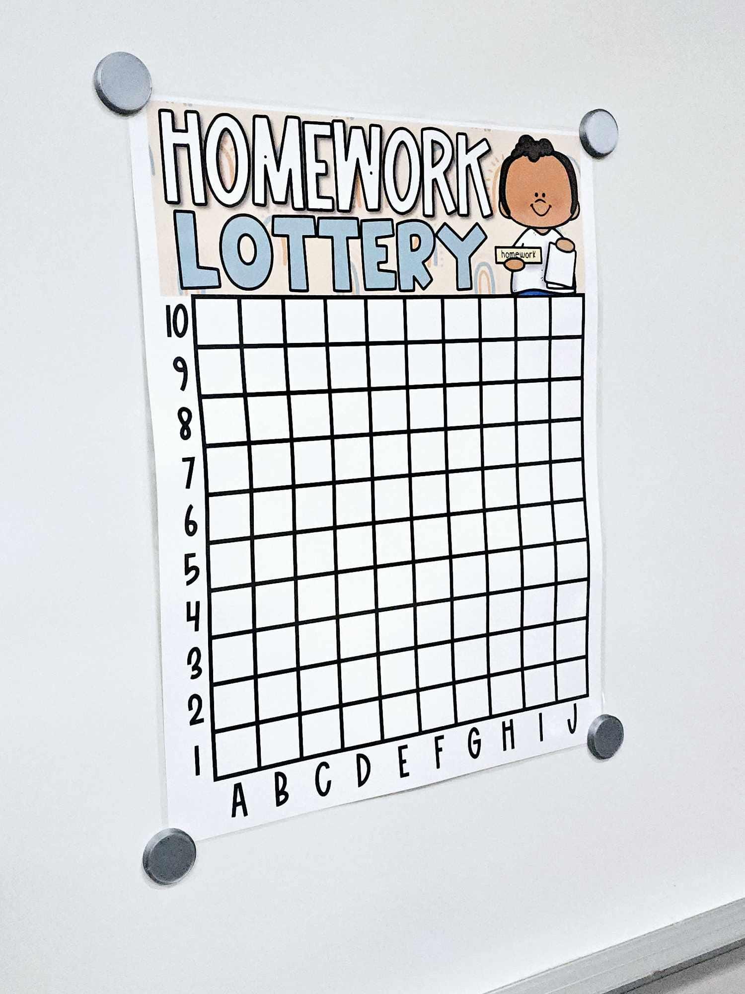 Homework Lottery Anchor Chart [hard Good] - Option #1 - Etsy