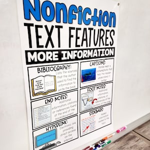 Nonfiction Text Features Anchor Chart [hard Good] - Option 2 - Etsy