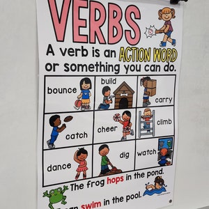 Verbs Anchor Chart [hard Good] - Option #2 - Etsy