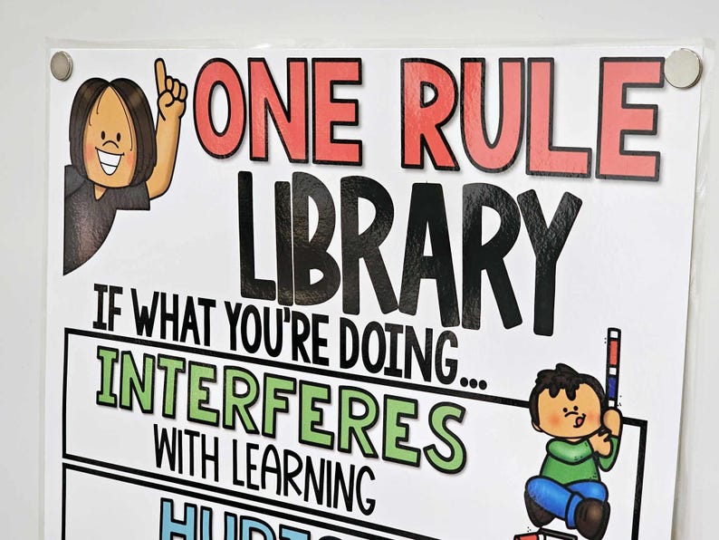 One Rule LIBRARY Anchor Chart [hard Good] - Option #1 - Etsy