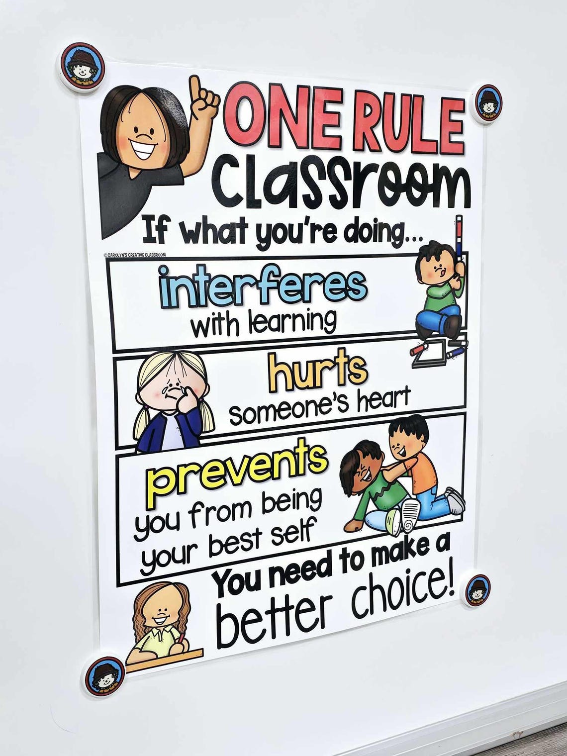 One Rule Classroom Anchor Chart [hard Good] - Option #2 (lowecase ...