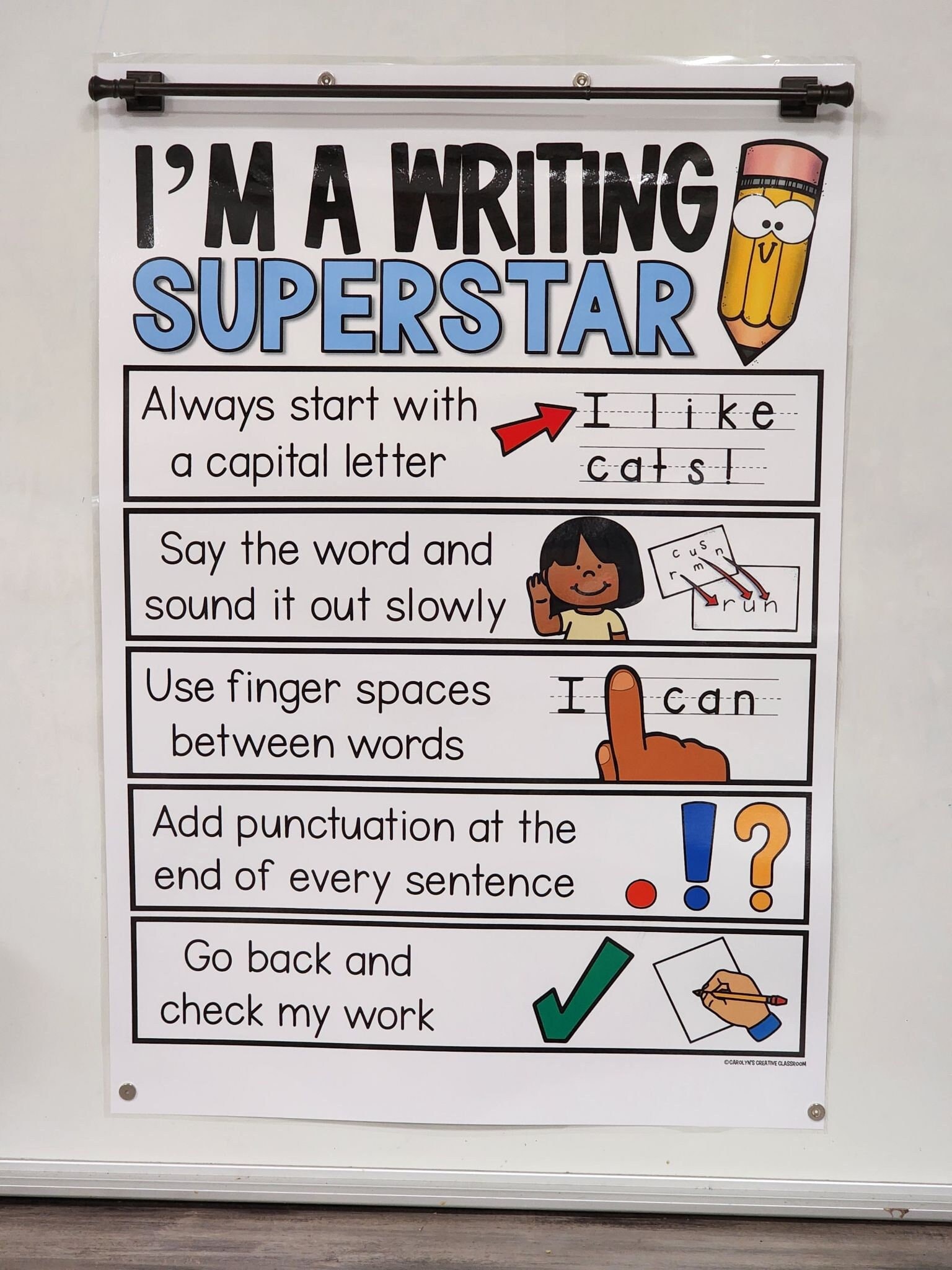 I'm a Writing Superstar Anchor Chart hard Good - Etsy