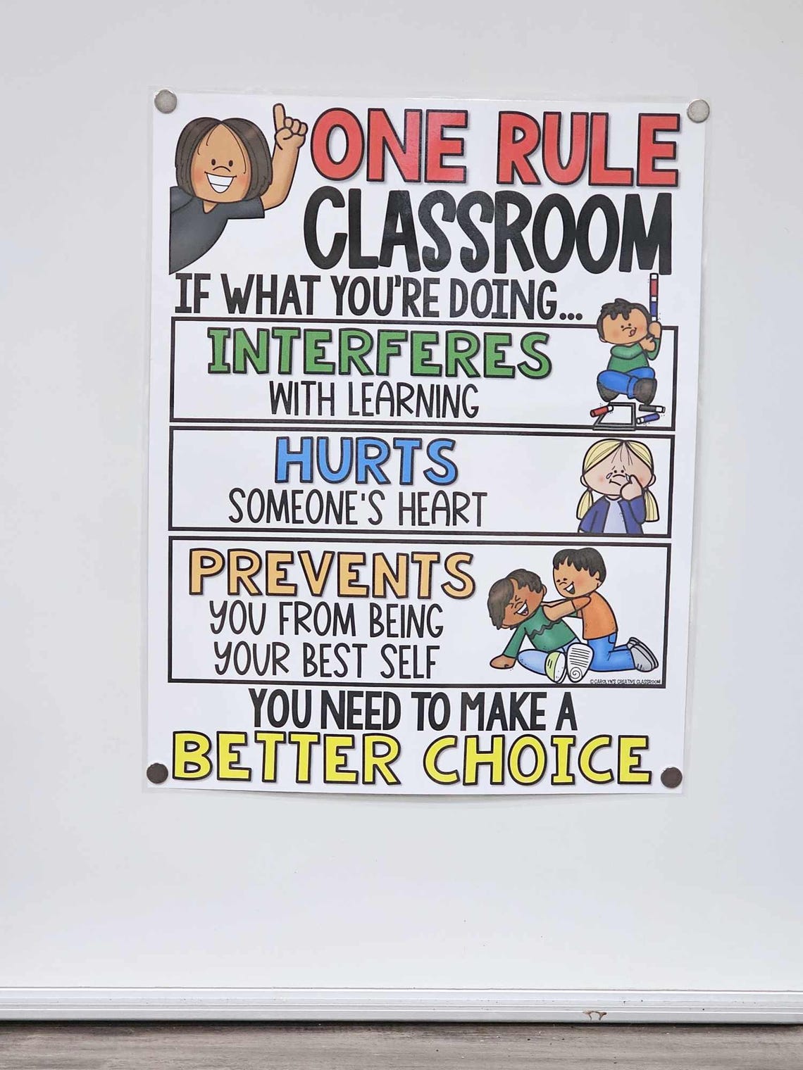 One Rule Classroom Anchor Chart [hard Good] - Option #1 - Etsy